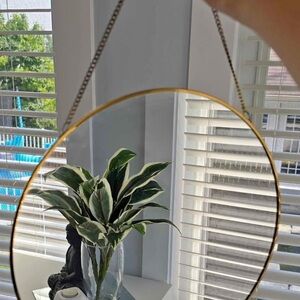 Vintage Gold Hanging Wall Mirror